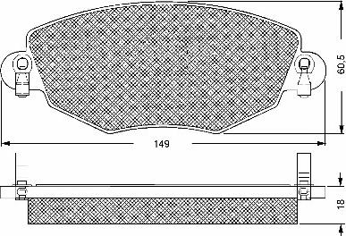 BSF 10660 - Тормозные колодки, дисковые, комплект autospares.lv