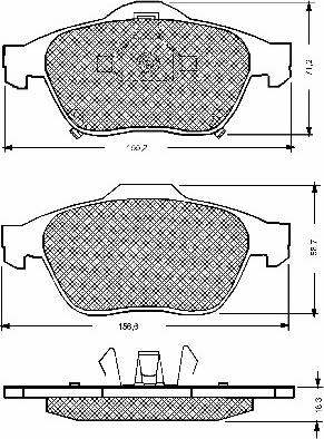 BSF 10668 - Тормозные колодки, дисковые, комплект autospares.lv