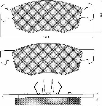 BSF 10608 - Тормозные колодки, дисковые, комплект autospares.lv