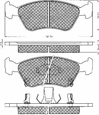 BSF 10603 - Тормозные колодки, дисковые, комплект autospares.lv