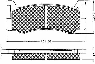 BSF 10613 - Тормозные колодки, дисковые, комплект autospares.lv