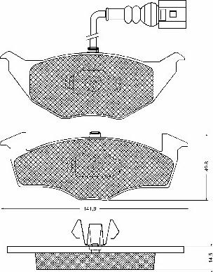 BSF 10680 - Тормозные колодки, дисковые, комплект autospares.lv