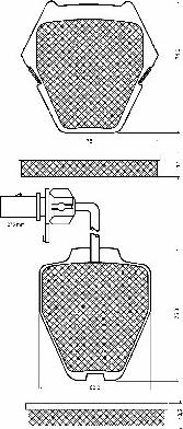 BSF 10682 - Тормозные колодки, дисковые, комплект autospares.lv