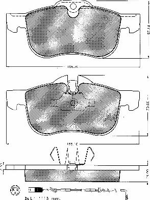 BSF 10630 - Тормозные колодки, дисковые, комплект autospares.lv