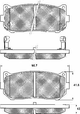 BSF 10625 - Тормозные колодки, дисковые, комплект autospares.lv