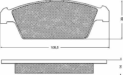 BSF 10622 - Тормозные колодки, дисковые, комплект autospares.lv