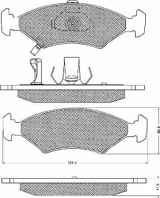 BSF 10627 - Тормозные колодки, дисковые, комплект autospares.lv