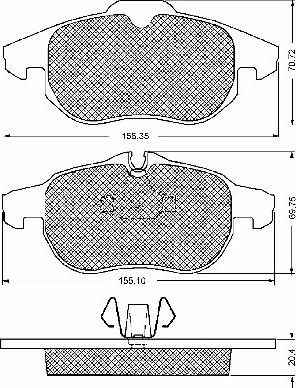 BSF 10679 - Тормозные колодки, дисковые, комплект autospares.lv