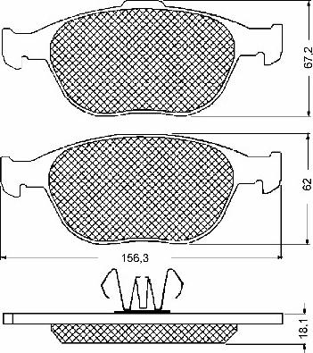 BSF 10671 - Тормозные колодки, дисковые, комплект autospares.lv