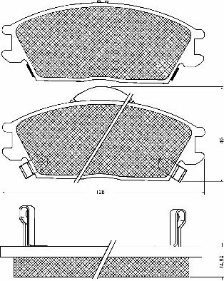 BSF 10678 - Тормозные колодки, дисковые, комплект autospares.lv