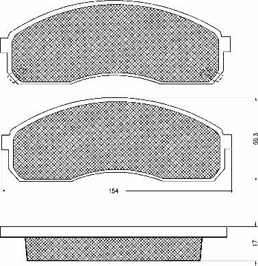 Remsa 662 02 - Тормозные колодки, дисковые, комплект autospares.lv