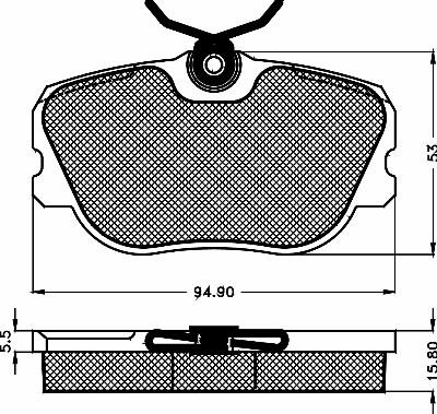 ATE 27 0460 1302 2 - Тормозные колодки, дисковые, комплект autospares.lv