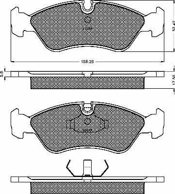 BSF 10142 - Тормозные колодки, дисковые, комплект autospares.lv