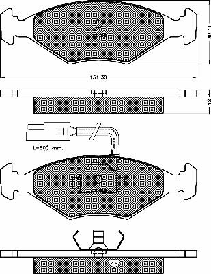 BSF 10147 - Тормозные колодки, дисковые, комплект autospares.lv