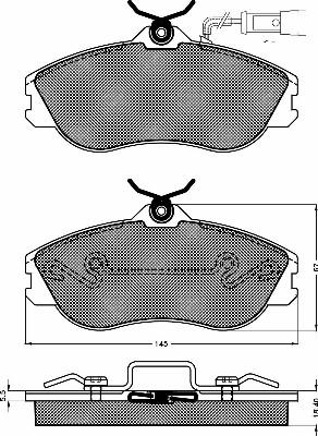 BSF 10152 - Тормозные колодки, дисковые, комплект autospares.lv