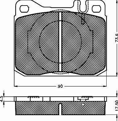 BSF 10104 - Тормозные колодки, дисковые, комплект autospares.lv