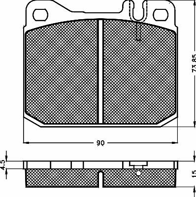 BSF 10105 - Тормозные колодки, дисковые, комплект autospares.lv