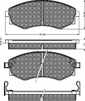 BSF 10126 - Тормозные колодки, дисковые, комплект autospares.lv