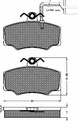 BSF 10128 - Тормозные колодки, дисковые, комплект autospares.lv