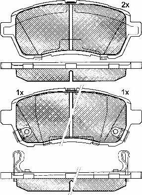 BSF 10896 - Тормозные колодки, дисковые, комплект autospares.lv