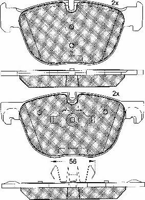 BSF 10898 - Тормозные колодки, дисковые, комплект autospares.lv