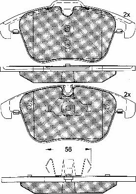 BSF 10893 - Тормозные колодки, дисковые, комплект autospares.lv