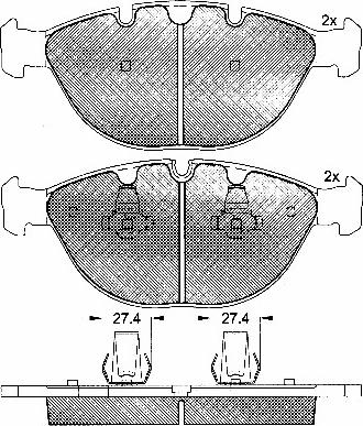 BSF 10897 - Тормозные колодки, дисковые, комплект autospares.lv