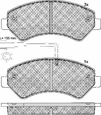 BSF 10847 - Тормозные колодки, дисковые, комплект autospares.lv