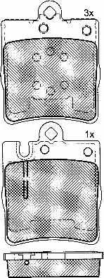 BSF 10859 - Тормозные колодки, дисковые, комплект autospares.lv