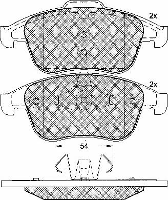 DJ Parts BP2836 - Тормозные колодки, дисковые, комплект autospares.lv