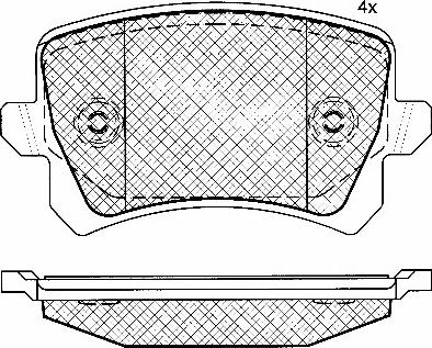 BSF 10858 - Тормозные колодки, дисковые, комплект autospares.lv