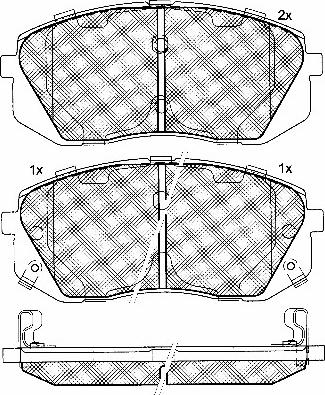 BSF 10864 - Тормозные колодки, дисковые, комплект autospares.lv