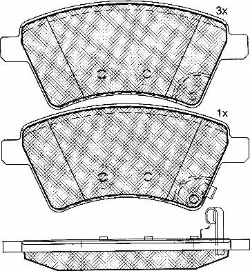 BSF 10860 - Тормозные колодки, дисковые, комплект autospares.lv