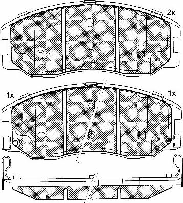 BSF 10861 - Тормозные колодки, дисковые, комплект autospares.lv