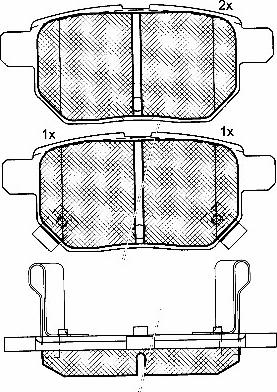 BSF 10868 - Тормозные колодки, дисковые, комплект autospares.lv