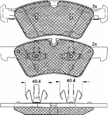 BSF 10809 - Тормозные колодки, дисковые, комплект autospares.lv