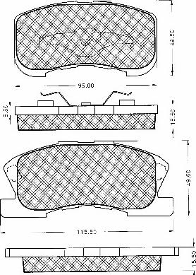 BSF 10814 - Тормозные колодки, дисковые, комплект autospares.lv