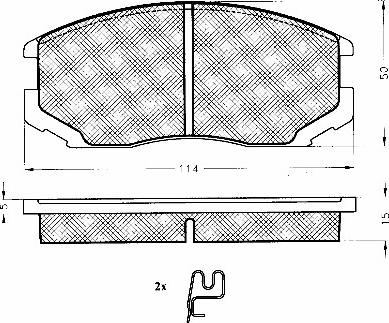 BSF 10815 - Тормозные колодки, дисковые, комплект autospares.lv