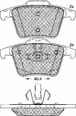 BSF 10818 - Тормозные колодки, дисковые, комплект autospares.lv