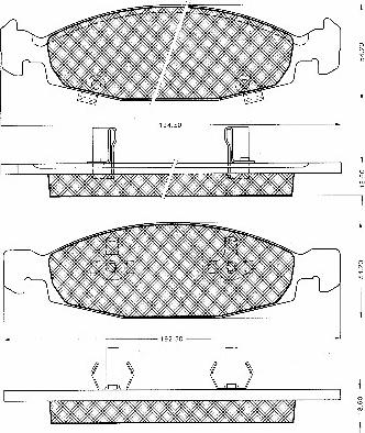 BSF 10813 - Тормозные колодки, дисковые, комплект autospares.lv