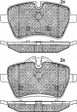 BSF 10888 - Тормозные колодки, дисковые, комплект autospares.lv