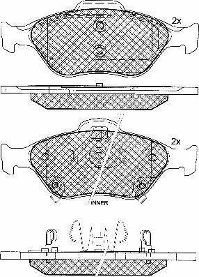 BSF 10835 - Тормозные колодки, дисковые, комплект autospares.lv