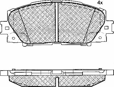 BSF 10836 - Тормозные колодки, дисковые, комплект autospares.lv