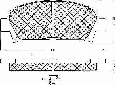 BSF 10830 - Тормозные колодки, дисковые, комплект autospares.lv