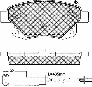 BSF 10833 - Тормозные колодки, дисковые, комплект autospares.lv