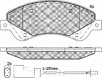 BSF 10832 - Тормозные колодки, дисковые, комплект autospares.lv