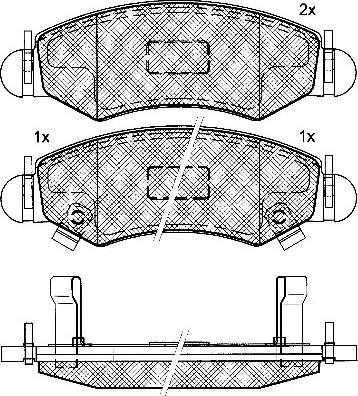 BSF 10837 - Тормозные колодки, дисковые, комплект autospares.lv