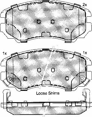 BSF 10824 - Тормозные колодки, дисковые, комплект autospares.lv