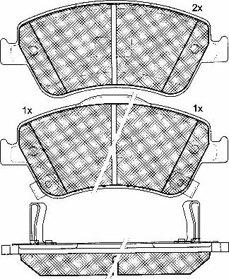 BSF 10870 - Тормозные колодки, дисковые, комплект autospares.lv