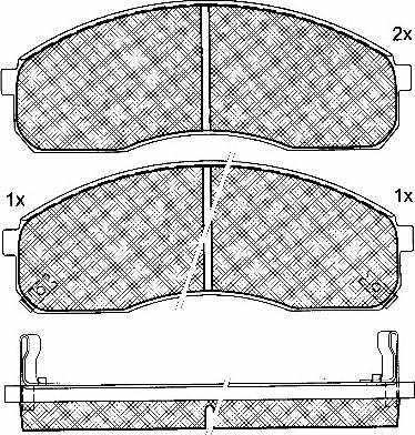 BSF 10872 - Тормозные колодки, дисковые, комплект autospares.lv